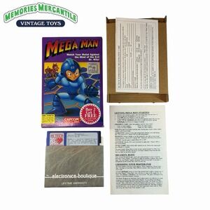 Mega Man, 1990, Big Box, Open Box IBM Tandy Box Instructions 5 1/4 Diskette